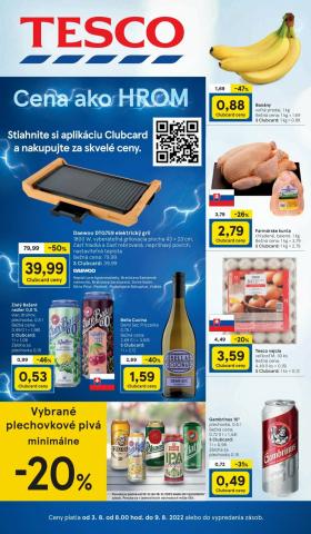 Ponuky Supermarkety v Banská Bystrica | Tesco leták - budúci týždeň de Tesco | 3. 8. 2022 - 9. 8. 2022