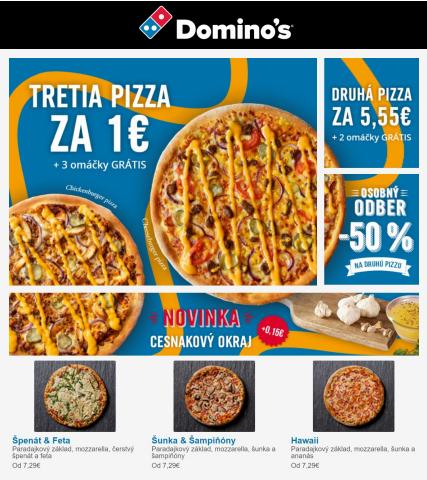 Ponuky Reštaurácia v Bratislava | Menu de Domino's Pizza | 10. 3. 2022 - 31. 5. 2022