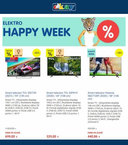 Ponuky Elektronika v Bratislava | Happy week Televízory de Okay | 15. 5. 2022 - 30. 5. 2022