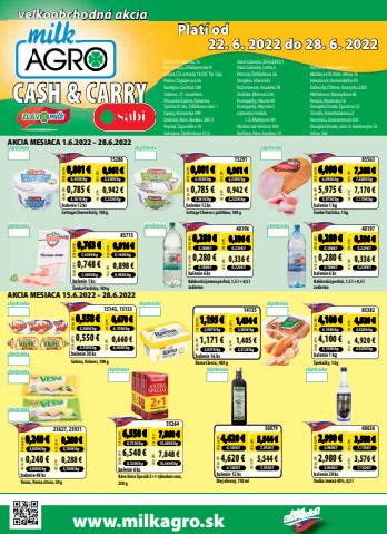 Katalóg Milk Agro v Bratislava | Cash & Carry leták | 22. 6. 2022 - 28. 6. 2022
