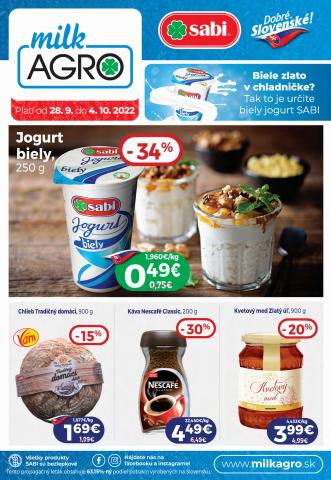 Katalóg Milk Agro v Prievidza | Aktuálny leták | 28. 9. 2022 - 4. 10. 2022