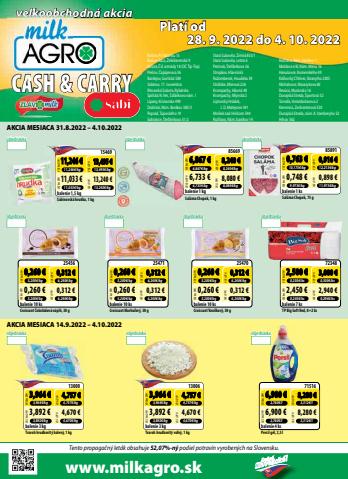 Katalóg Milk Agro | Cash & Carry leták | 28. 9. 2022 - 4. 10. 2022