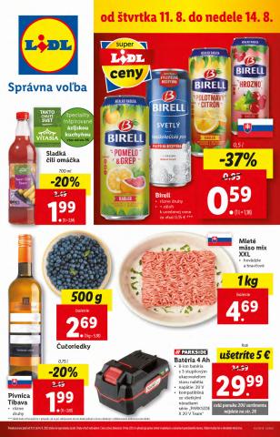 Ponuky Supermarkety v Banská Bystrica | Platný od 11. 08. 2022 de Lidl | 11. 8. 2022 - 14. 8. 2022