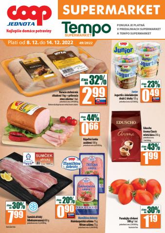 Ponuky Supermarkety v Žilina | Leták COOP Jednota de COOP Jednota | 8. 12. 2022 - 14. 12. 2022