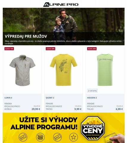 Katalóg Alpine Pro v Bratislava | Výpredaj - pre mužov, zľavy až do 50% | 13. 5. 2022 - 31. 5. 2022