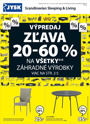 Ponuky Dom a Záhrada v Prešov | Aktuálny leták de JYSK | 27. 7. 2022 - 9. 8. 2022