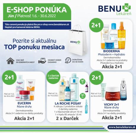 Ponuky Drogéria a Kozmetika | Leták pre e-shop de Benu Lekáreň | 1. 6. 2022 - 30. 6. 2022