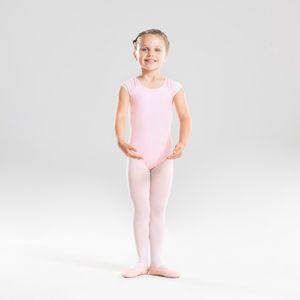 Dievčenský baletný trikot s krátkymi rukávmi ružový v akcii za 6€ v Decathlon