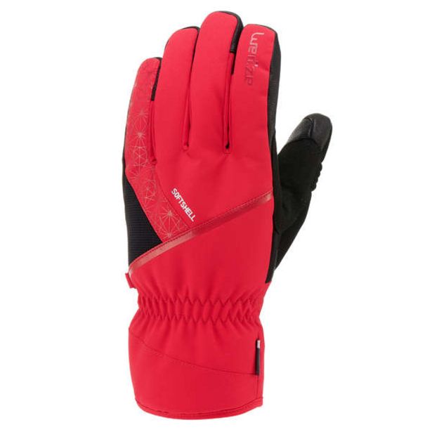 Lyžiarske rukavice 500 na zjazdové lyžovanie červené v akcii za 19,99€