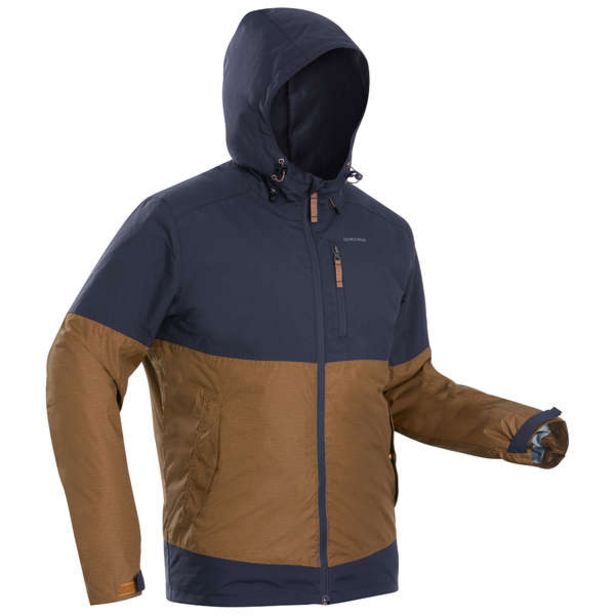 Pánska nepremokavá zimná bunda na turistiku SH100 X-Warm do -10°C v akcii za 36,99€