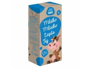 Euromilk Trvanlivé mlieko 1,5% polotučné 1l v akcii za 2,45€ v Faxcopy