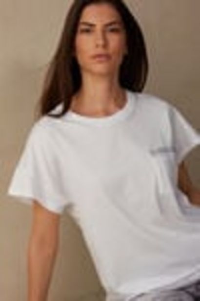 Tričko s Krátkym Rukávom z Bavlny Supima® Boyfrien... v akcii za 12,9€ v Intimissimi