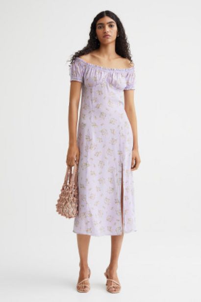 Kvetované šaty s naberaným rukávom v akcii za 29,99€ v H&M