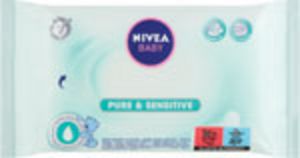 Nivea Baby čistiace obrúsky Sensitive 63 ks v akcii za 1,55€ v TETA Drogerie
