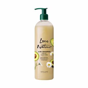 Šampón 2 v 1 na všetky typy vlasov s bio avokádovým olejom a harmančekom Love Nature v akcii za 6,79€ v Oriflame