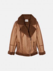 Faux fur lined oversized aviator jacket v akcii za 15,98€ v Gate