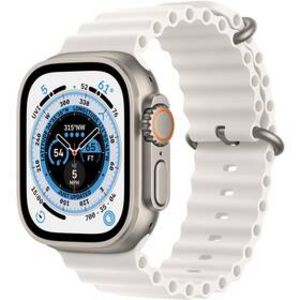 Inteligentné hodinky Apple Watch Ultra GPS + Cellular, 49mm titánové puzdro - biely oceánsky remienok (MNHF3CS/A) v akcii za 909€ v Datart