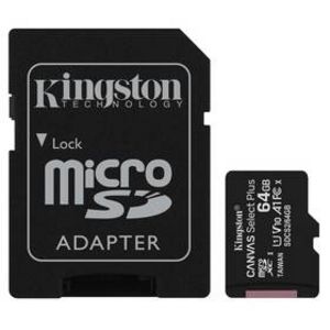 Pamäťová karta Kingston Canvas Select Plus MicroSDXC 64GB UHS-I U1 (100R/10W) + adapter (SDCS2/64GB) v akcii za 14,9€ v Datart