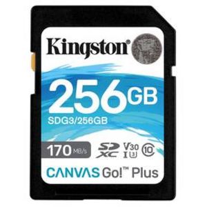 Pamäťová karta Kingston Canvas Go! Plus SDXC 256GB UHS-I U3 (170R/90W) (SDG3/256GB) v akcii za 39,9€ v Datart